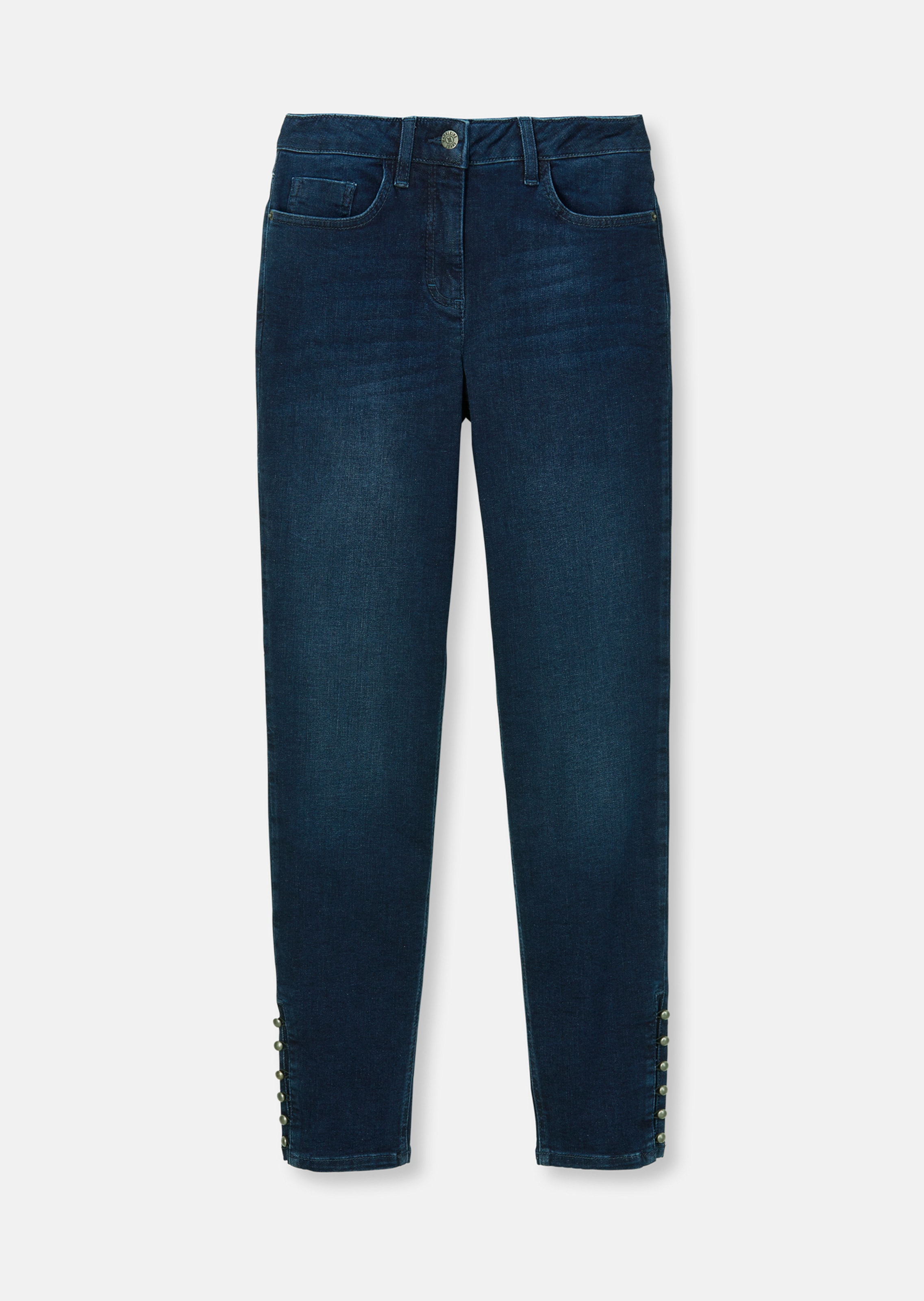 Stretch-Jeans mit Strass-Besatz
