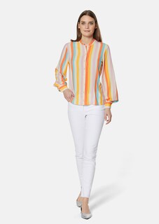 Blouse with colourful striped print thumbnail 2
