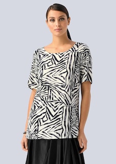 Bluse mit modischem allover Print thumbnail 1