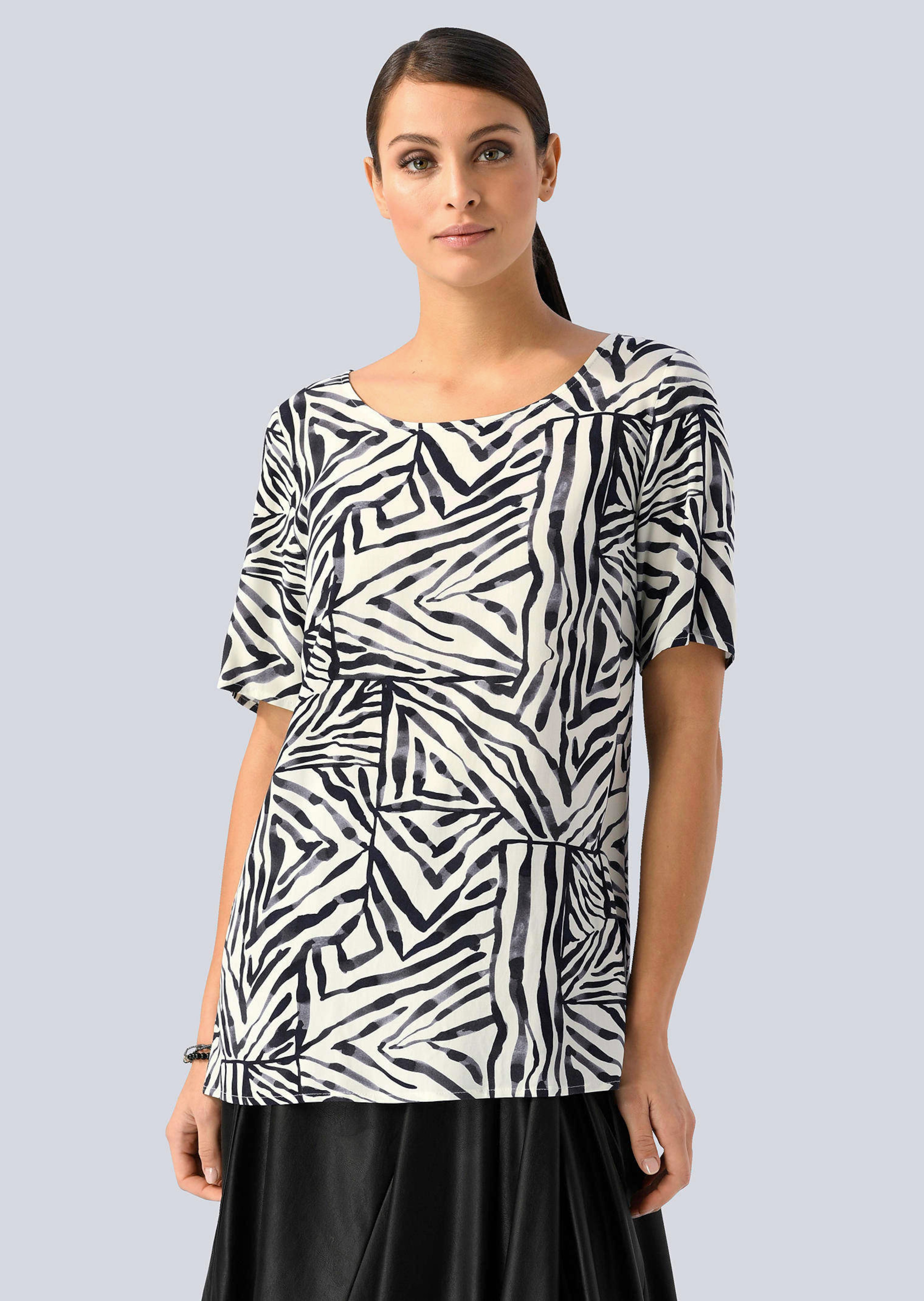 Bluse mit modischem allover Print