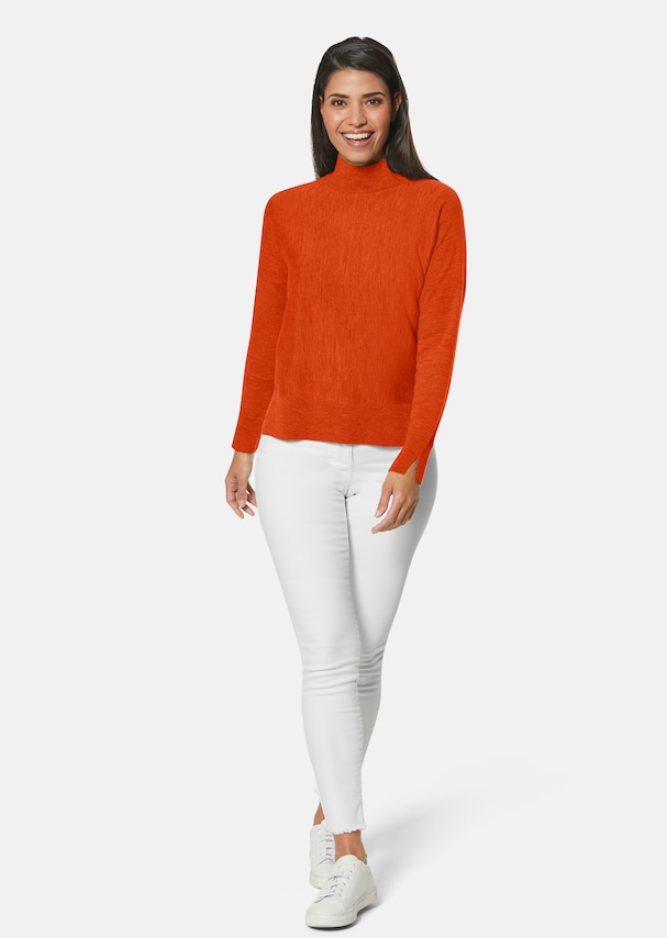 Stand-up collar jumper with long sleeves 1