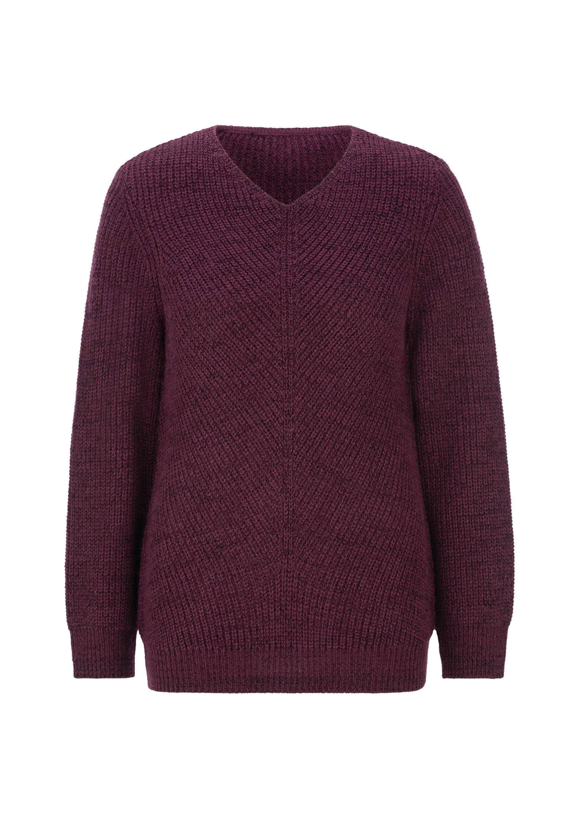 Tricot pullover met naadloze V-hals