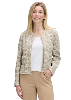 Bouclé-Cardigan mit Reißverschluss thumbnail 1