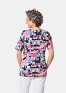 Gedessineerd shirt met ronde hals en korte mouwen thumbnail 2