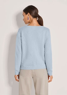 Pullover mit Kaschmir und Strukturstrick thumbnail 3