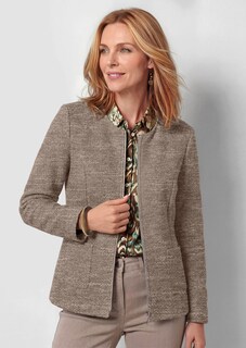 Jacke in Bouclé-Optik mit Baumwolle thumbnail 1
