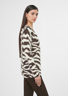 Zebra-Pullover mit flauschigem Alpaka thumbnail 4