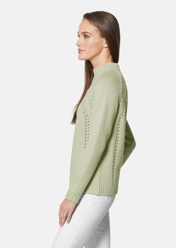 Stand-up collar jumper with ajour details 3