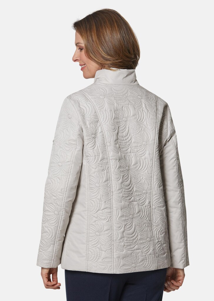 Jacke mit floraler Steppung