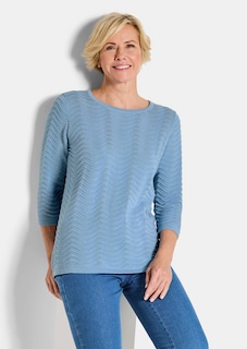 Pull en tricot structuré, à motif ondulé thumbnail 4