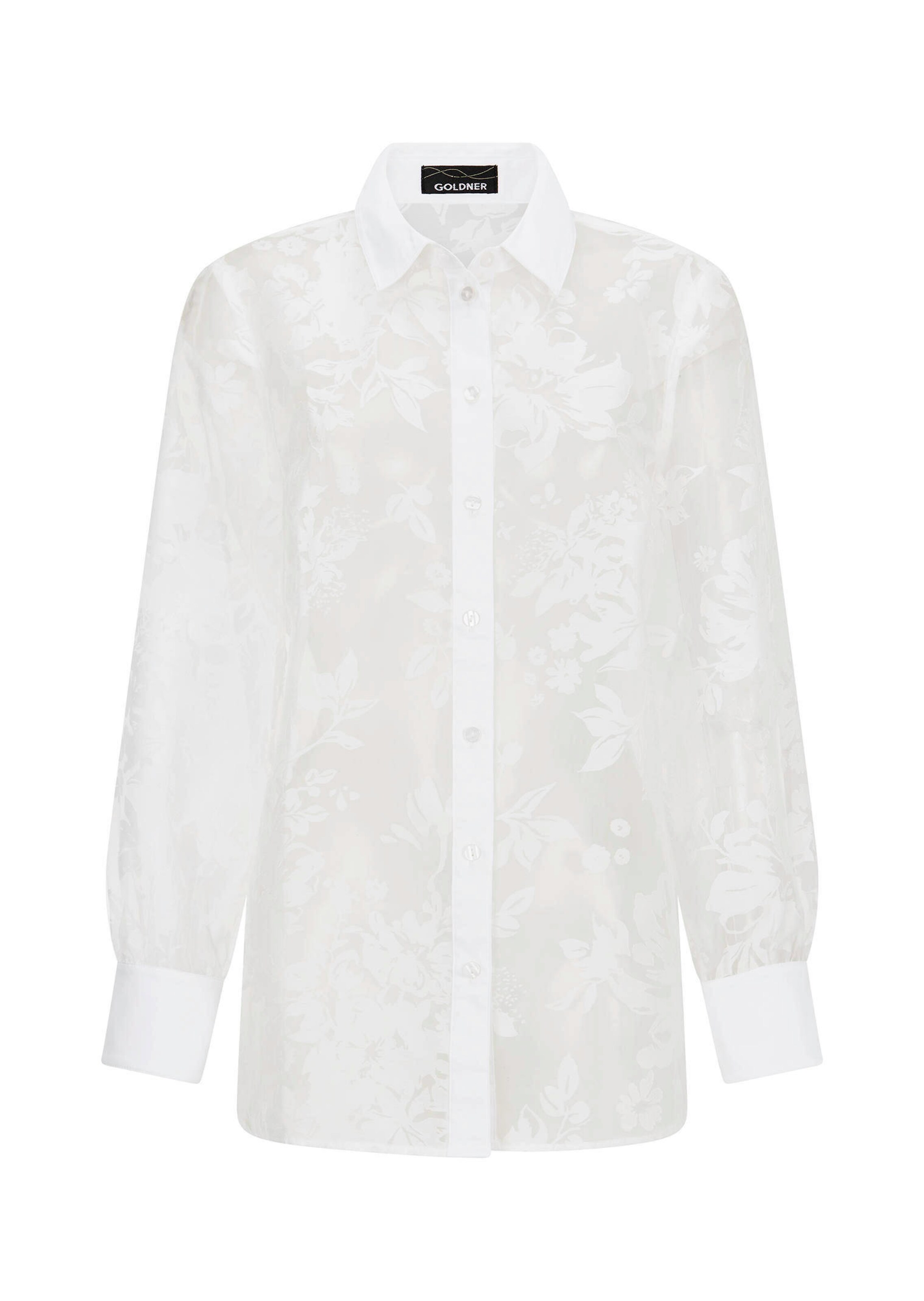 Ausbrenner-Bluse mit Blumenmuster