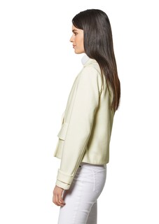 Double-breasted short blazer in boiled wool thumbnail 4