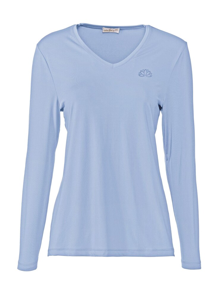 Shirt mit V-Ausschnitt und Langarm