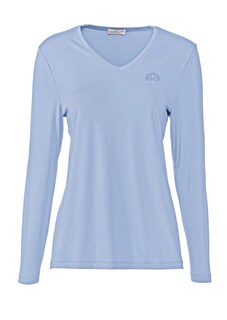 Shirt met V-hals en lange mouwen thumbnail 2