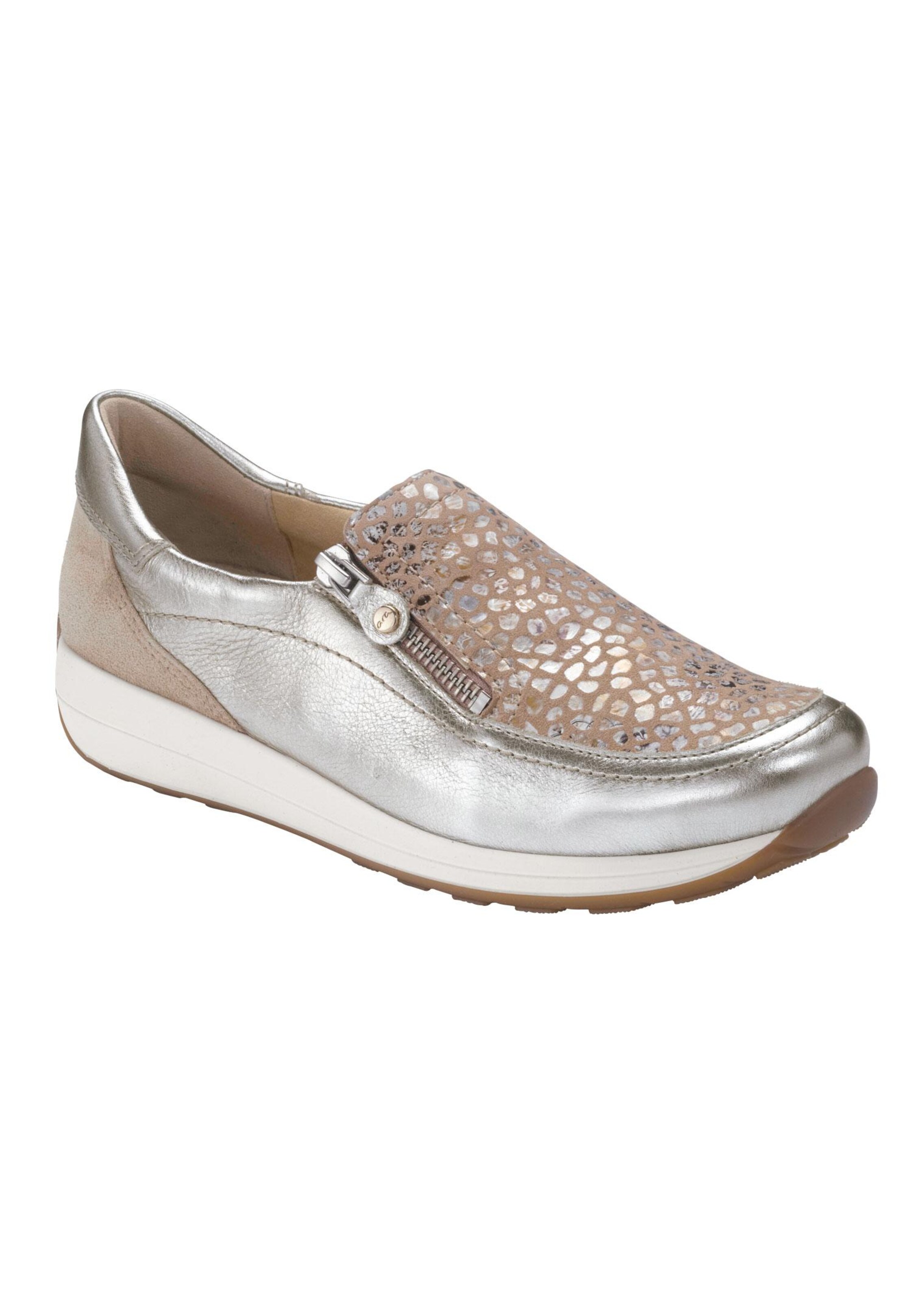 Mocassins ara avec semelle Highsoft - gris / camel / à motifs - Gr. 6 de Goldner Fashion