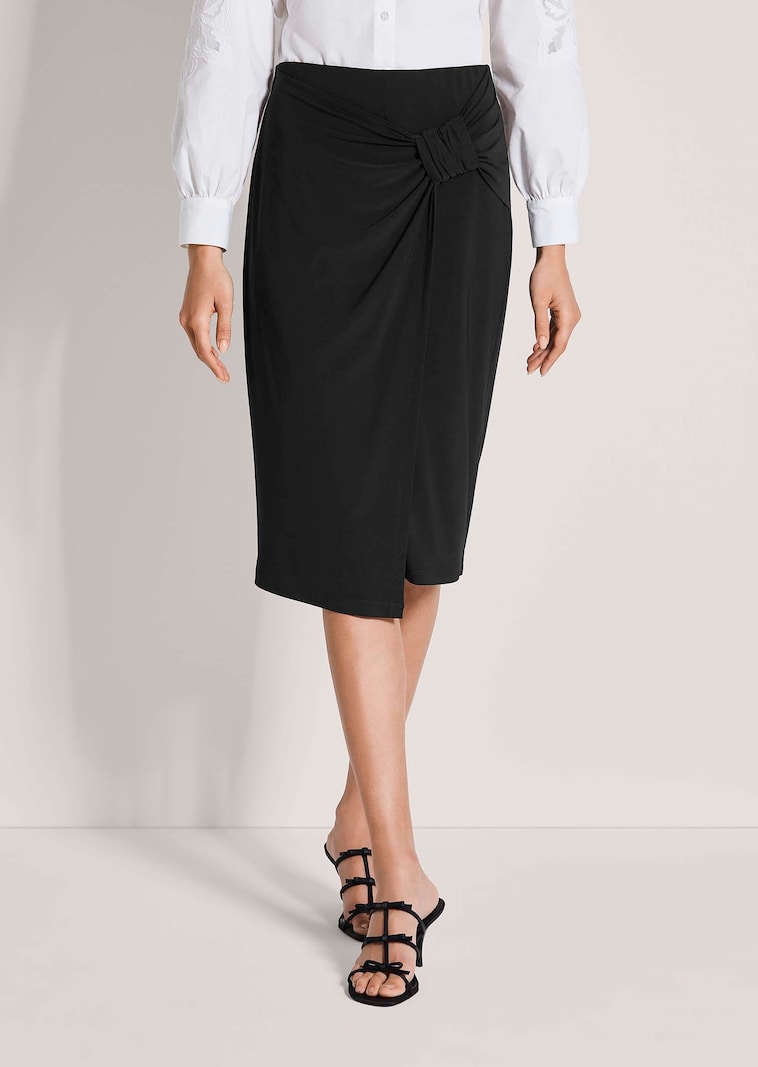 Bleistift-Rock mit Wickel-Effekt