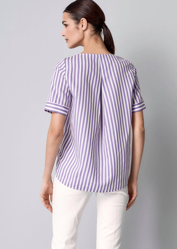 Streifenbluse mit Halbarm 2