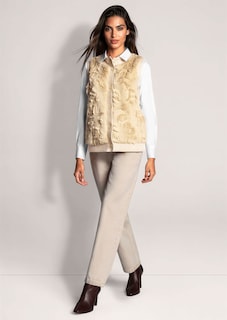 Gilet en fourrure synthétique avec col montant thumbnail 2