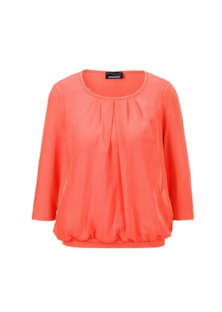 oranje Verzorgd shirt in elegante blouselook