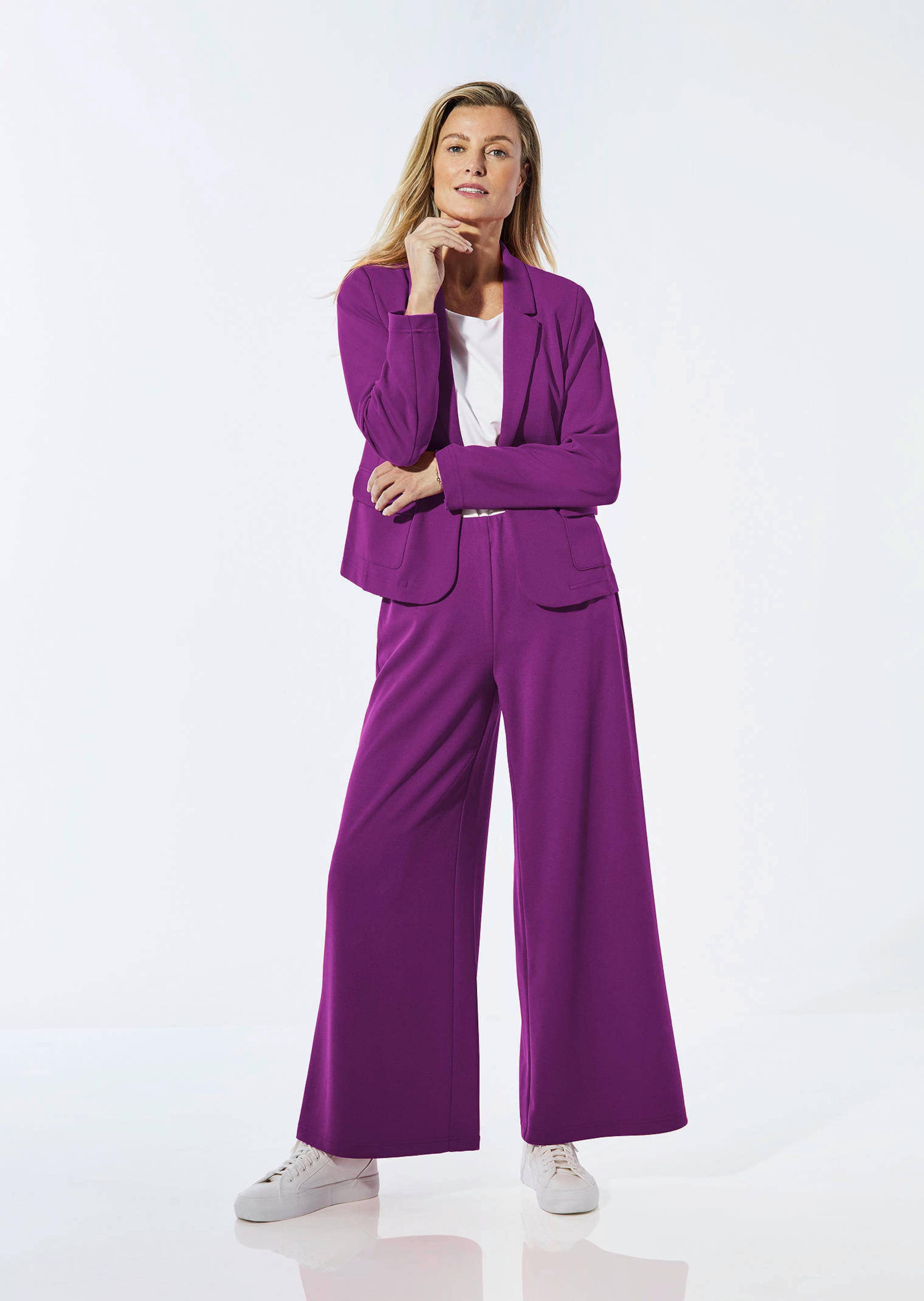 Pantalon en jersey - aubergine - Gr. 56 de Goldner Fashion