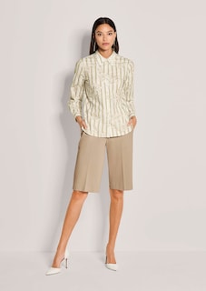 Cotton shirt in a mixed-knit pattern thumbnail 2