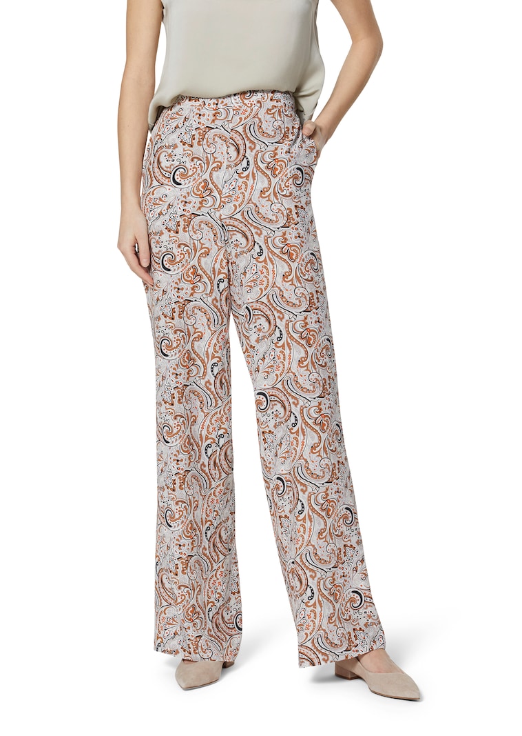 Weite Schlupfhose mit Paisley-Muster