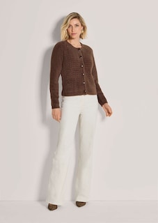 Flauschige Strickjacke mit Wabenstruktur thumbnail 2