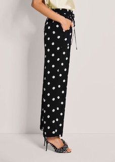 Polka-dot broek met wijde pijpen thumbnail 4