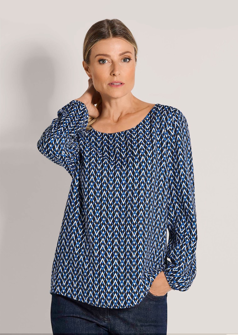Bluse mit grafischem Print