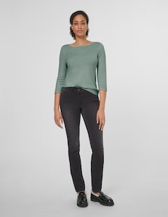 Cashmere jumper with boat neckline thumbnail 2