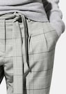 Check pleated trousers with tie belt thumbnail 5