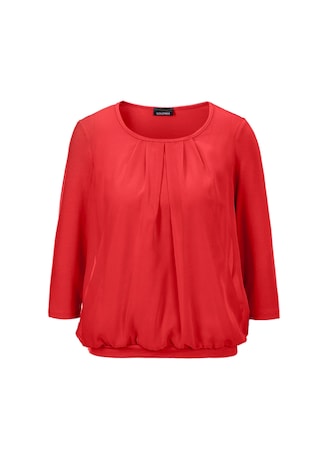 rood Verzorgd shirt in elegante blouselook