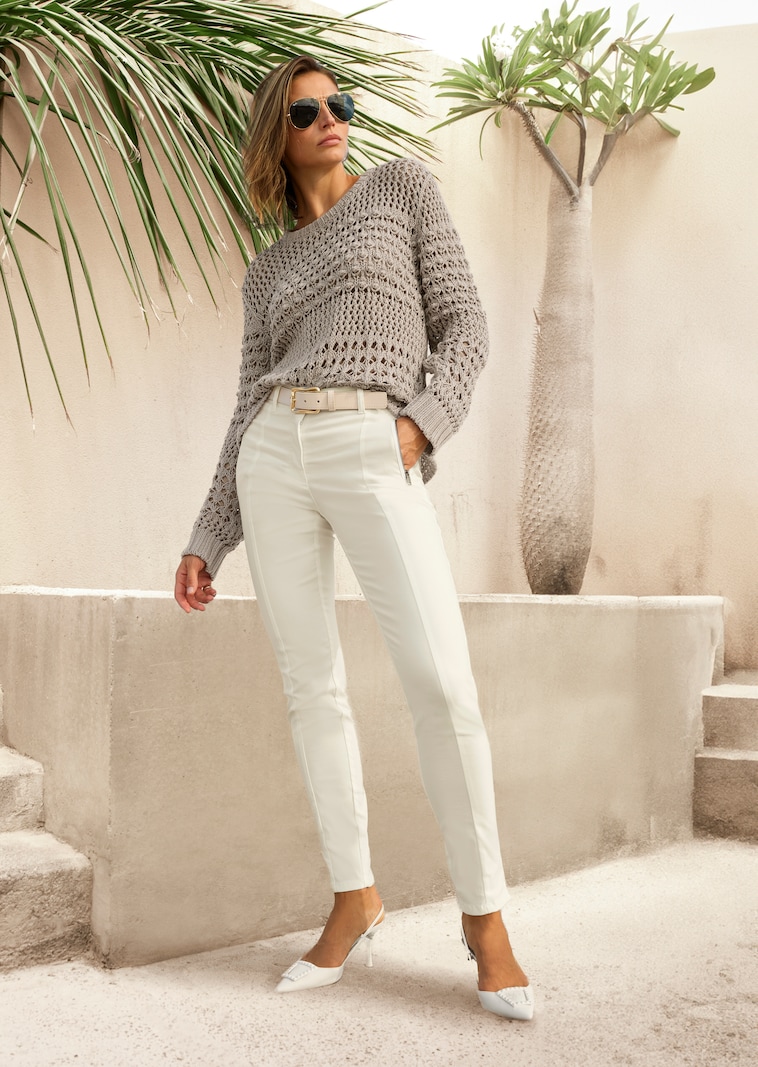 Pullover mit Ajour-Muster