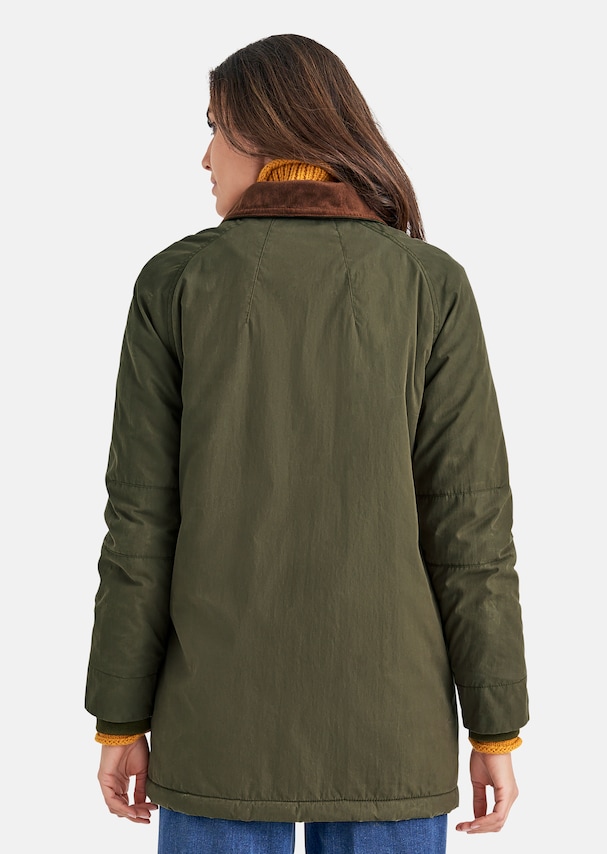 Padded outdoor jacket with corduroy trims 2