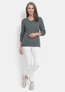Tricot pullover met naadloze V-hals thumbnail 2