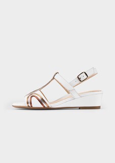 Sandalen aus Leder mit Keilabsatz thumbnail 4