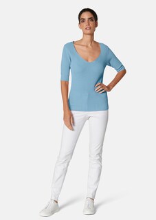 Knitted jumper with short sleeves thumbnail 2