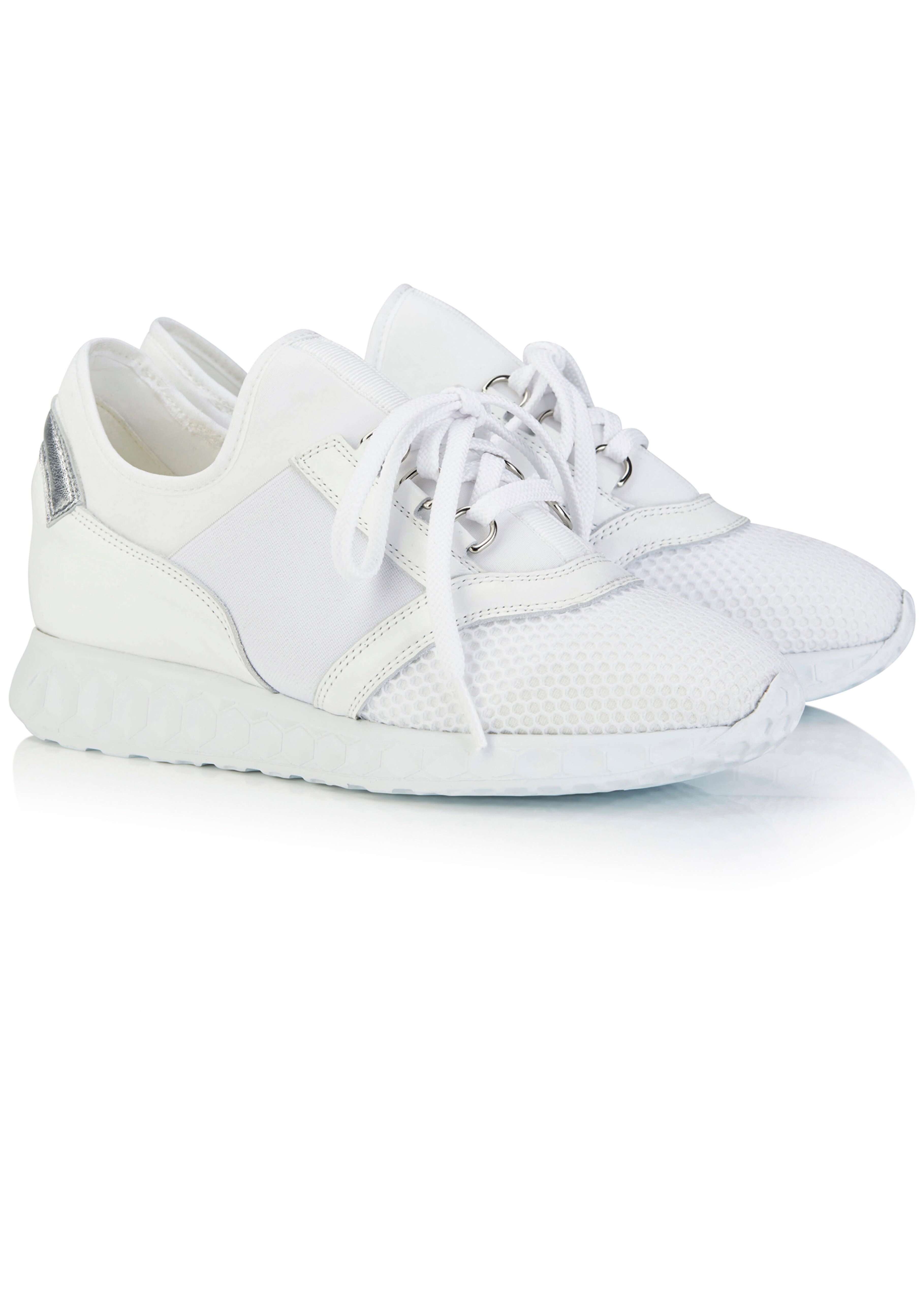 Sneaker aus Leder und Mesh