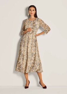 Rundhals-Kleid mit Animal-Print thumbnail 1