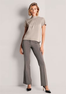 Satin blouse with stand-up collar thumbnail 2