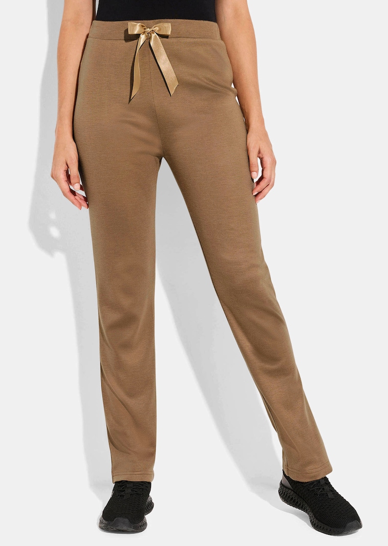 Jersey broek in tricotlook
