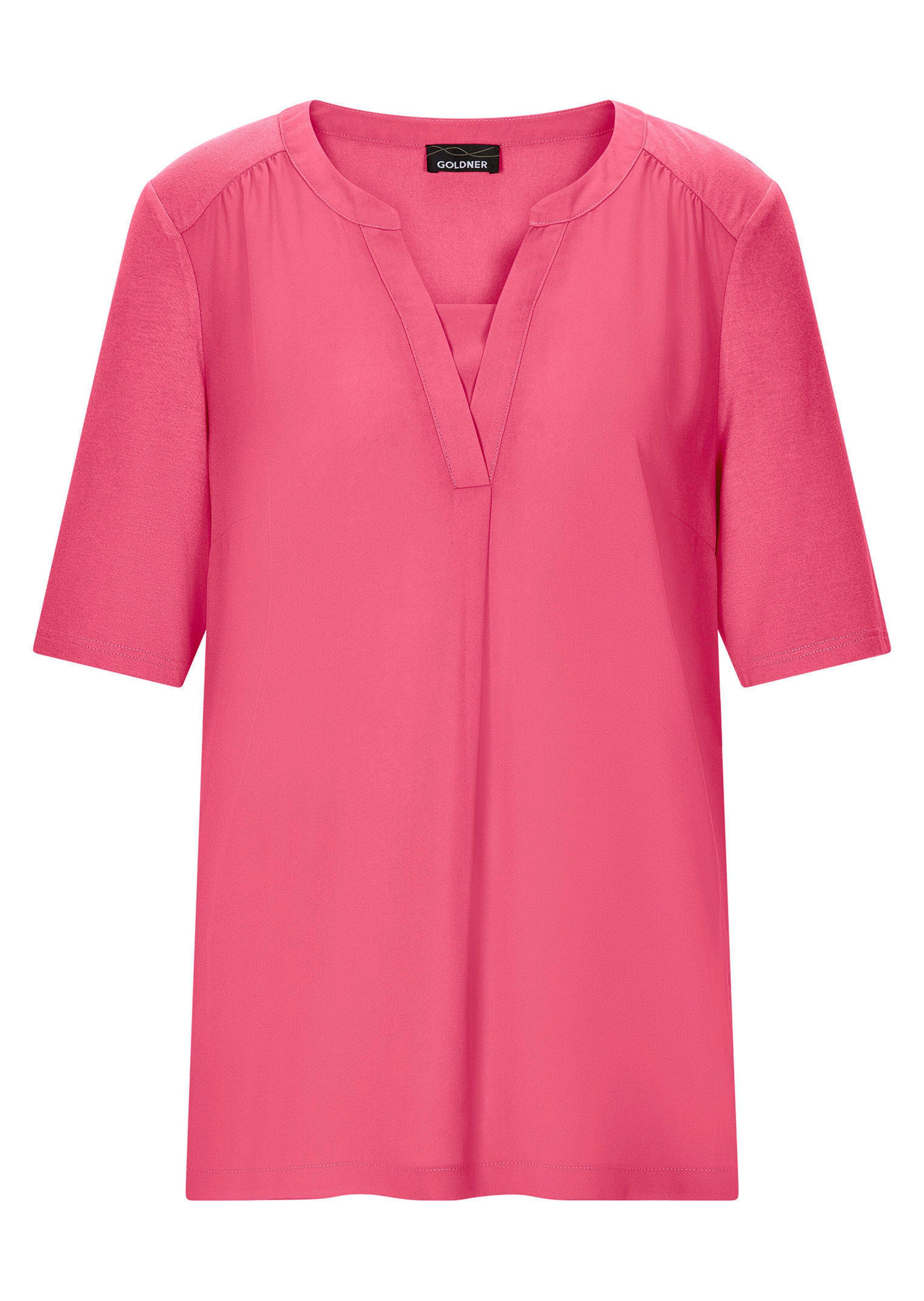 Bequemes Blusenshirt aus Chiffon und Jersey