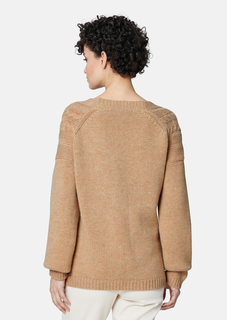 Cable-knit jumper with virgin wool and cashmere 2