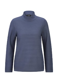 Fijn gebreide tricot pullover met opstaande kraag thumbnail 6