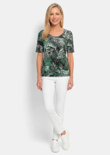 T-shirt en viscose avec imprimé palmier thumbnail 2