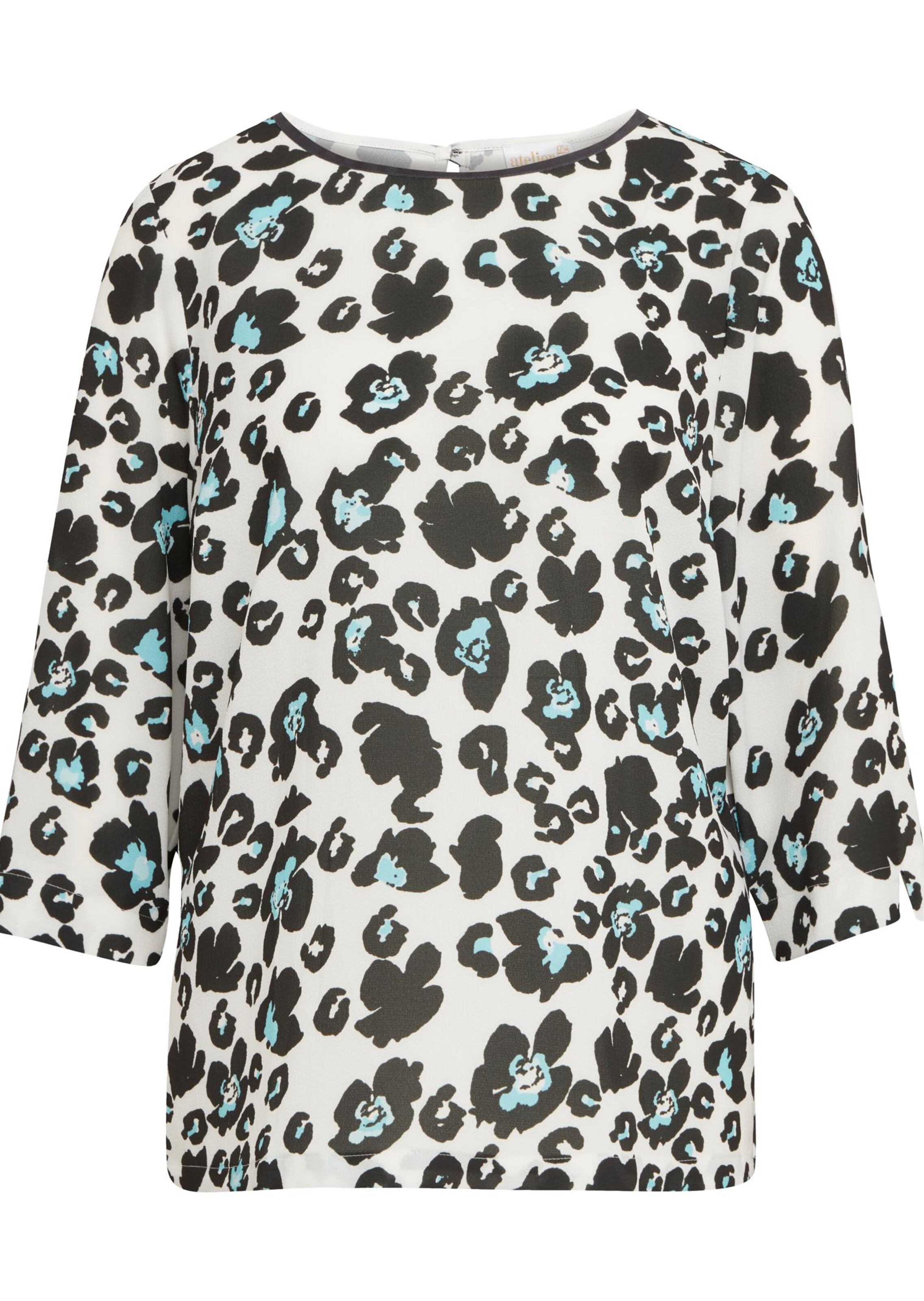 Chemisier imprimé quasi infroissable - blanc / à motifs - Gr. 46 de Goldner Fashion