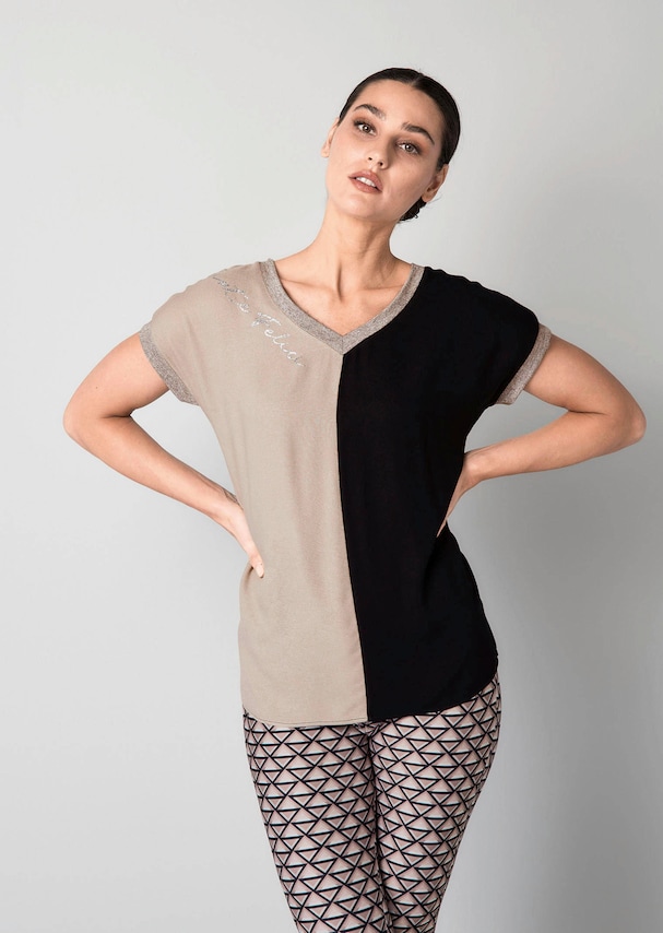 Shirt im Materialmix 3