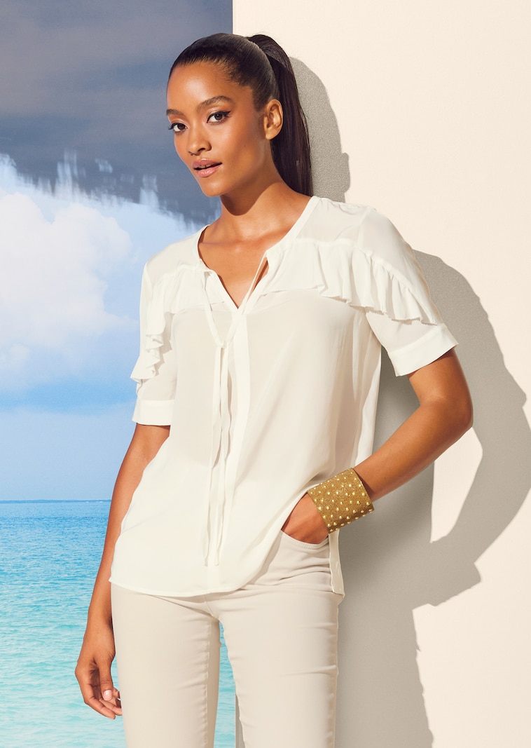 Halbarm-Bluse zum Schlüpfen