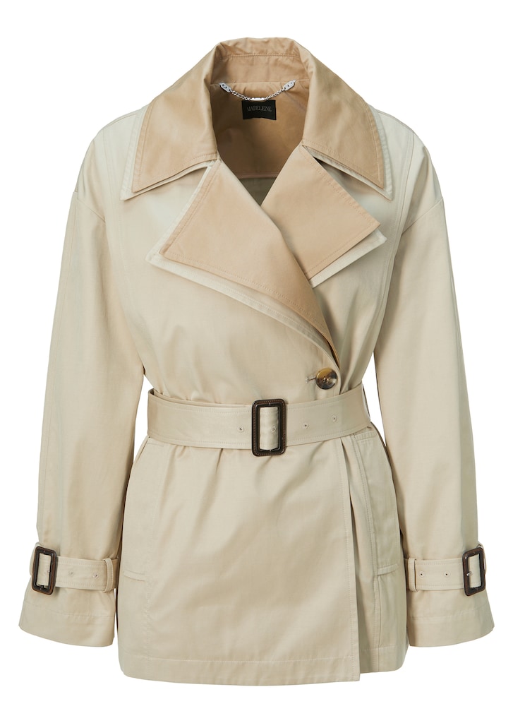 Trench jacket with belt
