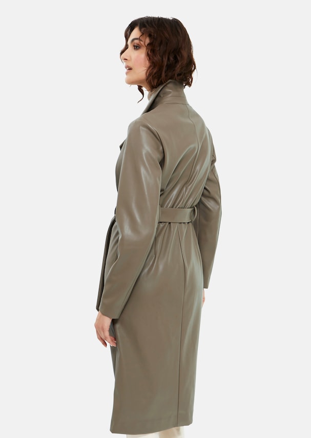 Coat dress made from high-quality faux leather 3